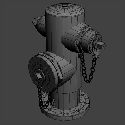 3d hydrant street model - fire hydrant for street 02 by HaNky154